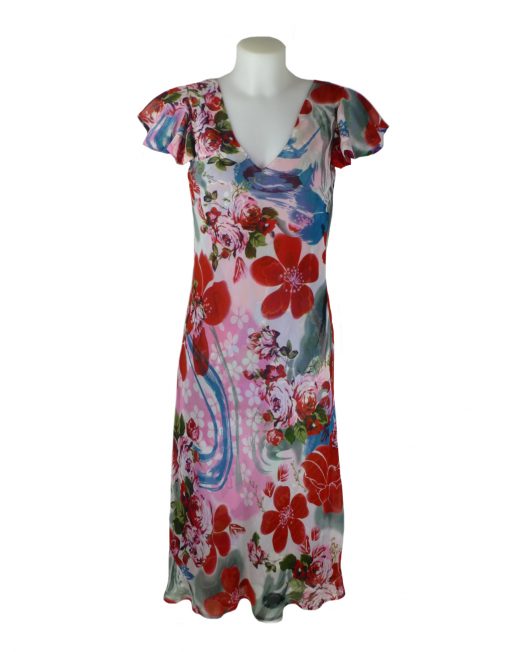 Women's Reversible Patterned Summer Dress | 2 in 1 Dress | Pink
