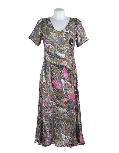 Paramour Reversible 2 in 1 Short Sleeve Dress Abstract & Paisley ...