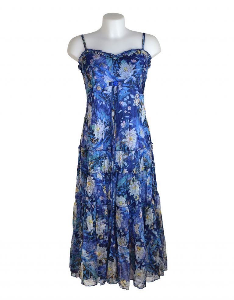 Sensations Pour Elle Maxi Blue Dress One Size - Fashion Fix Online