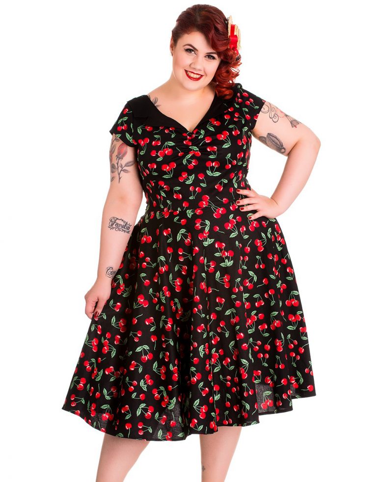 Hell Bunny Cherry Pop 50's Retro 50's Swing Dress