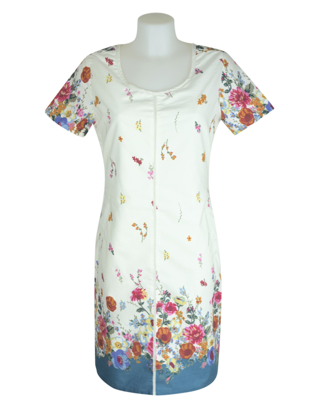 101 Idees Light Beige Floral French Style Dress