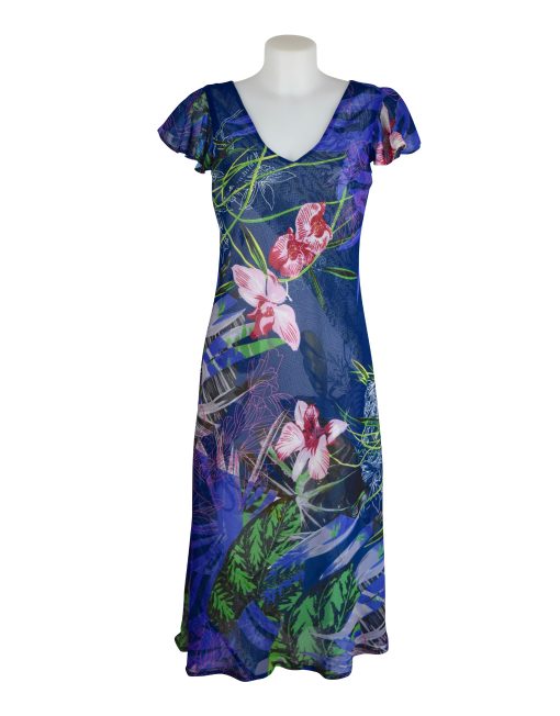 Paramour Reversible 2 In 1 Capped Sleeve Dress Blue/White - Fashion Fix ...