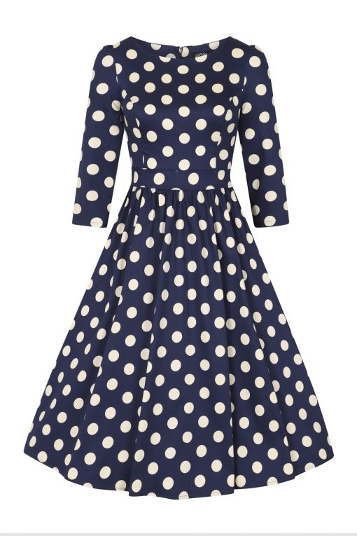 hearts and roses polka dot dress